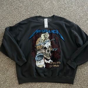 Urban Outfitters Oversized Metallic Band Sweater